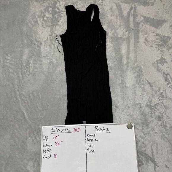 TEMT Dress Small Black Sleeveless U Neck Full Length Solid Rayon Stretch NEW - Picture 4 of 6